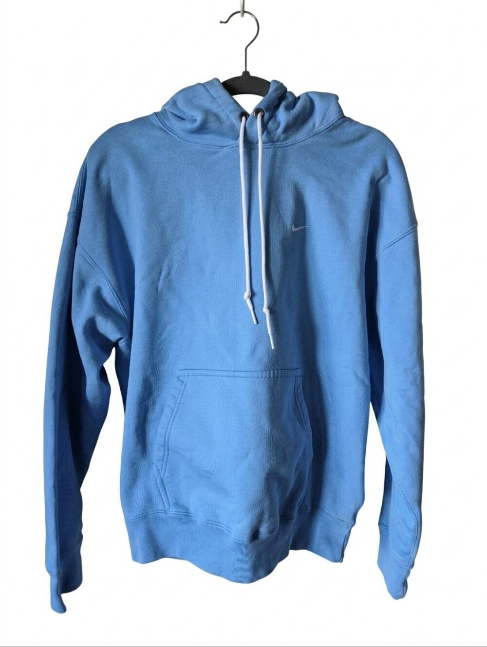 Nike Sky Blue Pullover Hoodie with White Drawcords Size Medium (Men)